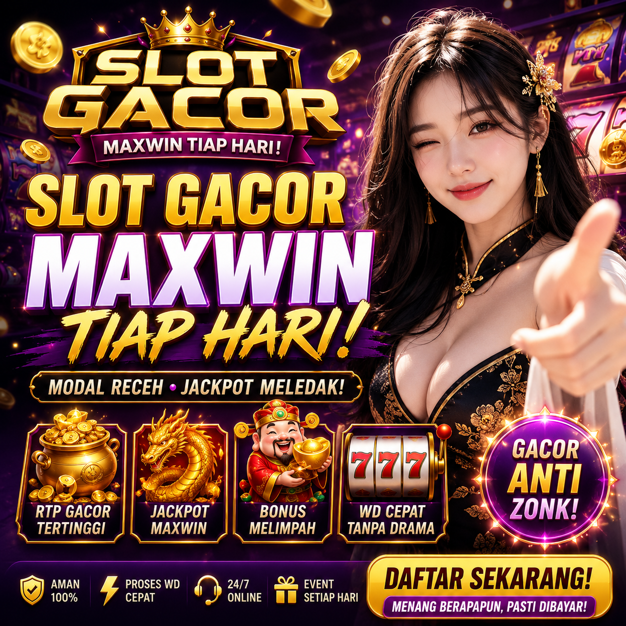 SLOT GACOR 🟢 Link Situs 777 Tanpa Potongan Deposit Dana Bonus Harian Terbesar Slot777 Slot88 Scatter Hitam