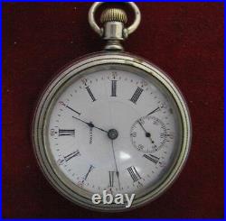 1905 montre de poche Waltham 18S 17 bijoux étui pivotant