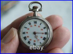 2 Montres Gousset Ancien Art Nouveau Antique Silver Pocket Watches