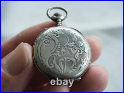 2 Montres Gousset Ancien Art Nouveau Antique Silver Pocket Watches
