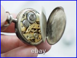 2 Montres Gousset Ancien Art Nouveau Antique Silver Pocket Watches