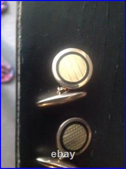 2 ensembles de boutons de manchette en or antique (9k et 10k)