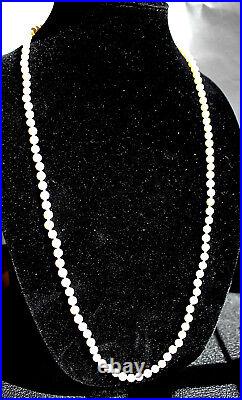 30 Collier de 5.5-6mm Perles Beautiful Antique Fermoir W 4 mm Diamant Sterling