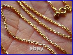 60cm Chaîne Or 18 Carats Ancien Collier Bijou Antique French 18K Gold Necklace