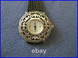 #689 montre femme tout argent sterling CS marksite quartz bracelet