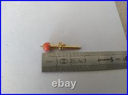 ANCIENNE CLÉ DE MONTRE A GOUSSET OR 18K CORAIL XIXe Napoléon III 18 carats