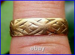 Alliance Bague en Or 18 Carats Ancien Bijou Antique French 18K Gold Wedding Ring
