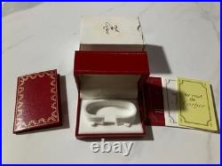 Ancien Boîtier de Montre Cartier Boîte Vide Cuir Carré Rangement Cadeau Bijou