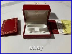 Ancien Boîtier de Montre Cartier Boîte Vide Cuir Carré Rangement Cadeau Bijou