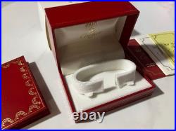 Ancien Boîtier de Montre Cartier Boîte Vide Cuir Carré Rangement Cadeau Bijou