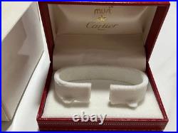 Ancien Boîtier de Montre Cartier Boîte Vide Cuir Carré Rangement Cadeau Bijou