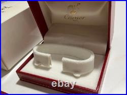 Ancien Boîtier de Montre Cartier Boîte Vide Cuir Carré Rangement Cadeau Bijou