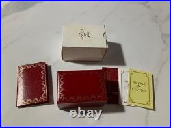 Ancien Boîtier de Montre Cartier Boîte Vide Cuir Carré Rangement Cadeau Bijou