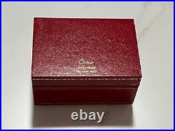 Ancien Boîtier de Montre Cartier Boîte Vide Cuir Carré Rangement Cadeau Bijou