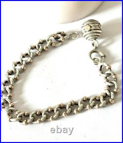 Ancien Bracelet Gourmette Argent Plaqué Breloque Montre Jewelry necklace Bijoux