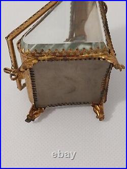 Ancien Coffret à bijoux Porte montre XIXe Verres biseautés NAPOLEON III