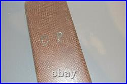 Ancien Ecrin Présentation Bijoux Montre à Gousset Cuir Monogrammé