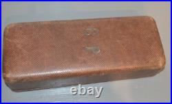 Ancien Ecrin Présentation Bijoux Montre à Gousset Cuir Monogrammé