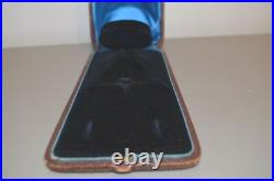 Ancien Ecrin Présentation Bijoux Montre à Gousset Cuir Monogrammé