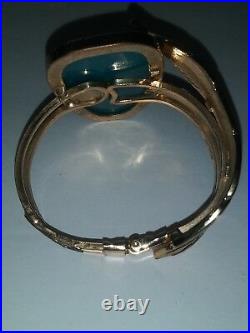 Ancien Grand Bracelet Cristal Aigue-marine