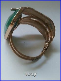 Ancien Grand Bracelet Cristal Aigue-marine