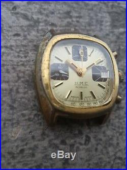 Ancien Mouvement Montre Chronograph Valjoux 7765 Vintage Cadran Hmc Parts