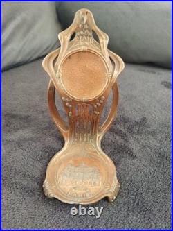 Ancien Porte Montre + Gousset Art Nouveau Opera Garnier Paris en Cuivre