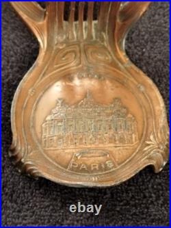 Ancien Porte Montre + Gousset Art Nouveau Opera Garnier Paris en Cuivre