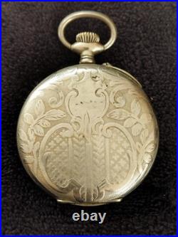 Ancien Porte Montre + Gousset Art Nouveau Opera Garnier Paris en Cuivre