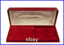Ancien boitier boite vide montre omega rouge rangement cadeau bijoux