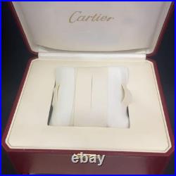 Ancien boîtier de montre Cartier vide rangement bijoux deux niveaux rouge