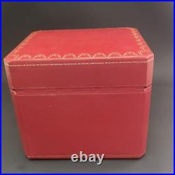 Ancien boîtier de montre Cartier vide rangement bijoux deux niveaux rouge