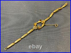 Ancien bracelet de montre à gousset plaqué or pour femmes bijou du début 20ème