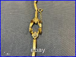 Ancien bracelet de montre à gousset plaqué or pour femmes bijou du début 20ème