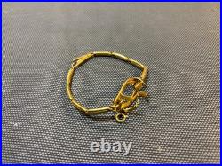 Ancien bracelet de montre à gousset plaqué or pour femmes bijou du début 20ème