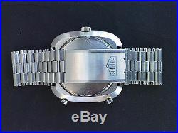 Ancien chronographe montre vintage SILVERSTONE TAG HEUER watch chronograph blue