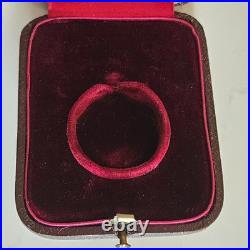 Ancien écrin à bijou cuir XIXè Montre. GITEAU ancien horloger du Roi