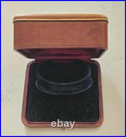 Ancien écrin à bijou cuir XIXè Napoléon III. Montre. Bracelet. J. Hurel à Nantes