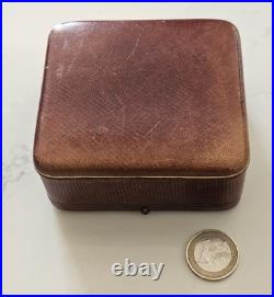 Ancien écrin à bijou cuir XIXè Napoléon III. Montre. Bracelet. J. Hurel à Nantes