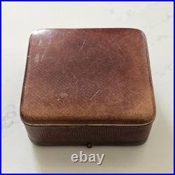 Ancien écrin à bijou cuir XIXè Napoléon III. Montre. Bracelet. J. Hurel à Nantes
