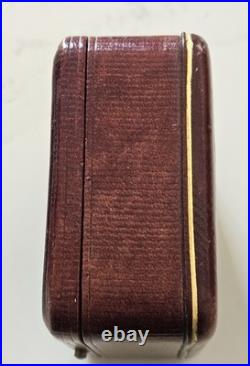 Ancien écrin à bijou cuir XIXè Napoléon III. Montre. Bracelet. J. Hurel à Nantes