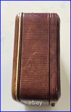 Ancien écrin à bijou cuir XIXè Napoléon III. Montre. Bracelet. J. Hurel à Nantes