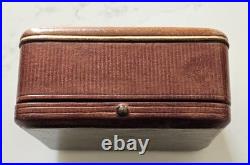 Ancien écrin à bijou cuir XIXè Napoléon III. Montre. Bracelet. J. Hurel à Nantes