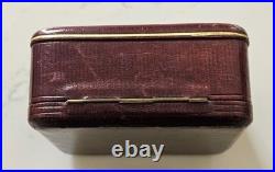 Ancien écrin à bijou cuir XIXè Napoléon III. Montre. Bracelet. J. Hurel à Nantes