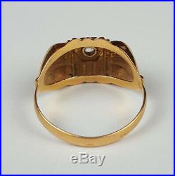 Ancienne Bague Tank Or 18 Carats Taille 53 Antique Gold Ring 18K Size 6.5 / N