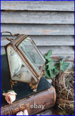 Ancienne Boite Bijoux Porte Montre Napoleon III Verres Biseaute