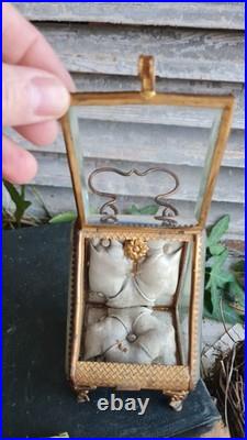 Ancienne Boite Bijoux Porte Montre Napoleon III Verres Biseaute
