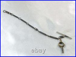 Ancienne Chaîne De Montre Cle Gousset Fer Forge Bijoux Jewel Chain Key Watch
