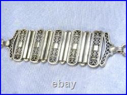 Ancienne Chaine De Montre Gousset Col Chtelaine Plaque Or Bijoux Jewel