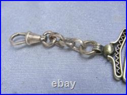 Ancienne Chaine De Montre Gousset Col Chtelaine Plaque Or Bijoux Jewel